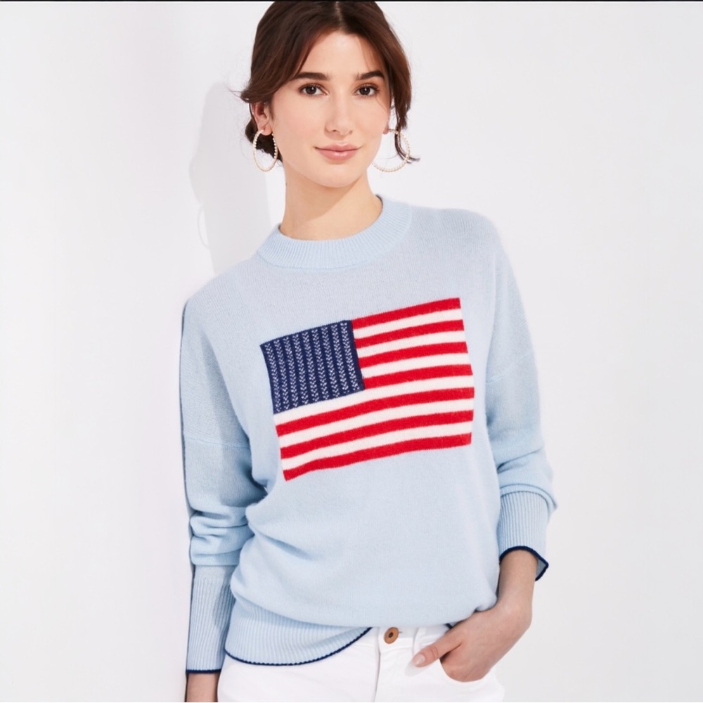 NWT Vineyard Vines 🇺🇸 100% Cashmere Sweater in Pale Sky Size Large $328